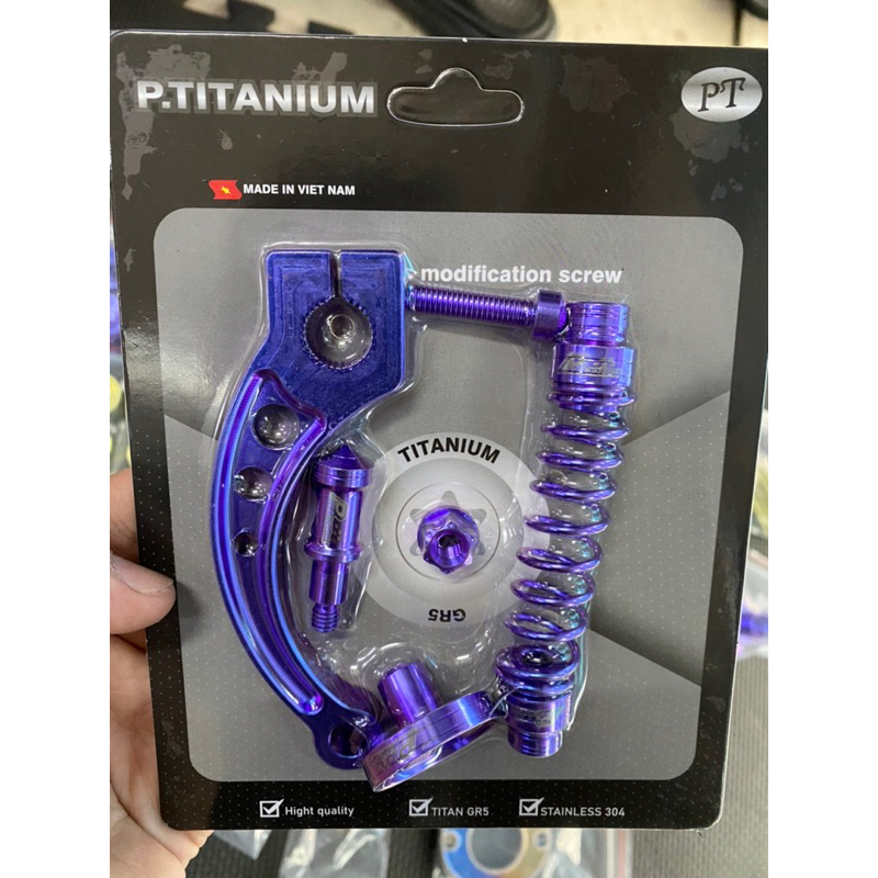 PTITANIUM bát thắng titan cho vario scoopy aerox nmax xmax forza 350 click titanium gr5 grade 5