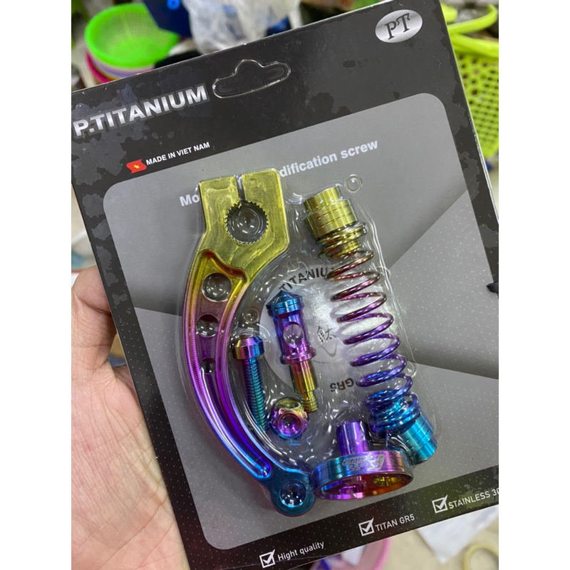 PTITANIUM bát thắng titan cho vario scoopy aerox nmax xmax forza 350 click titanium gr5 grade 5