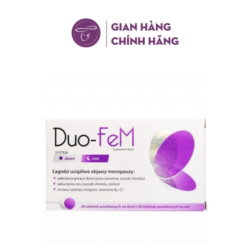 Viên uống Duo-Fem - Bổ Sung Nội Tiết Tố Nữ, Làm Đẹp Da, Sáng Da, Tiền Mãn Kinh, Nám, Mất Ngủ Duofem Duo fem
