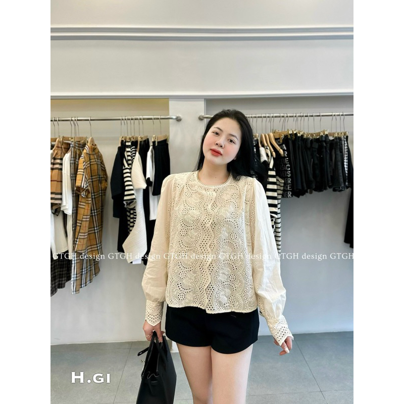 Áo Sơmi Ren Tơ L1