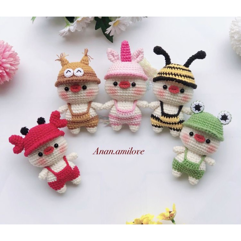 Móc khoá vịt cuti handmade