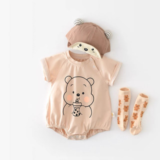 Quần áo trẻ em - Romper Gấu trà sữa