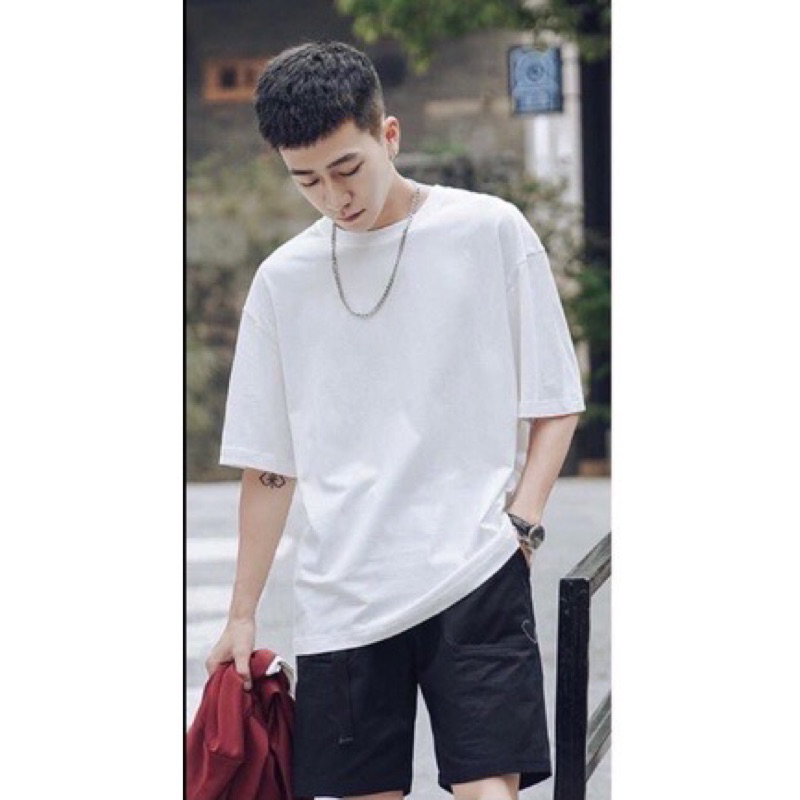 Áo thun trơn trắng Basic mặc đôi couple siêu xinh