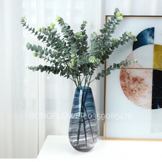 🍀 Cành Lá Táo Giả 5 nhánh dài 85cm Trang Trí Phủ Mốc