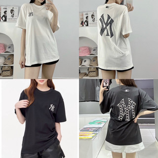 | SALE | Áo phông M.L.B monogram logo lưng from nam / nữ Full Tag Co