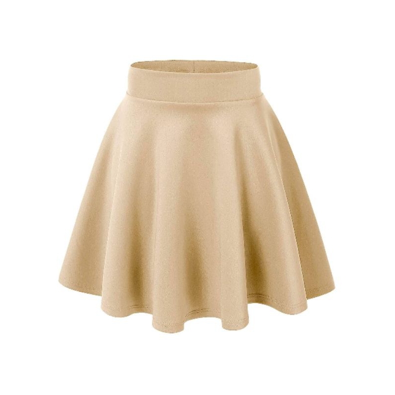 Chân váy xoè ngắn sexy có lót quần Vải Cát Hàn quốc Cạp cao kéo khoá ôm khít eo