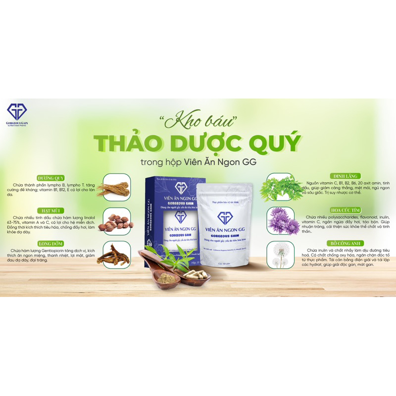 Combo 2 Viên Ăn Ngon GG Chính Hãng - Bồi Bổ Cơ Thể, Lấy Lại Sức - Kích Thích Tiêu Hoá, Hỗ Trợ Tăng Cân An Toàn | BigBuy360 - bigbuy360.vn