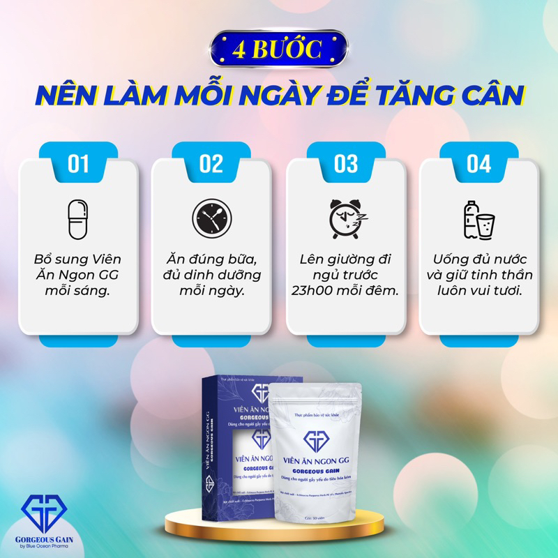 Combo 2 Viên Ăn Ngon GG Chính Hãng - Bồi Bổ Cơ Thể, Lấy Lại Sức - Kích Thích Tiêu Hoá, Hỗ Trợ Tăng Cân An Toàn | BigBuy360 - bigbuy360.vn