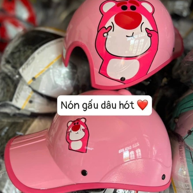 Mũ bảo hiểm lưỡi trai gấu hit hot