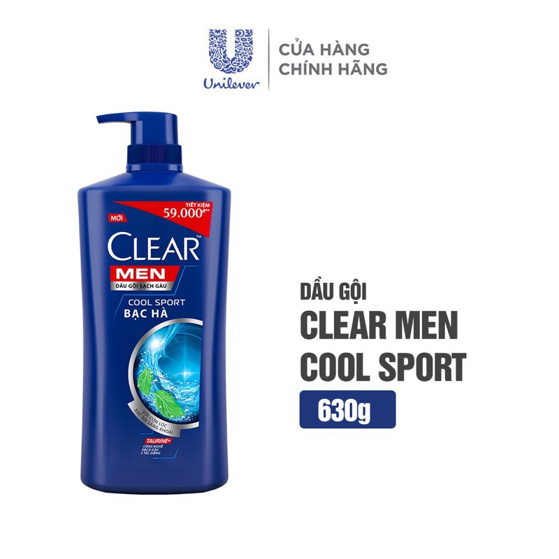 Dầu gội Clear men Than hoạt tính 630g