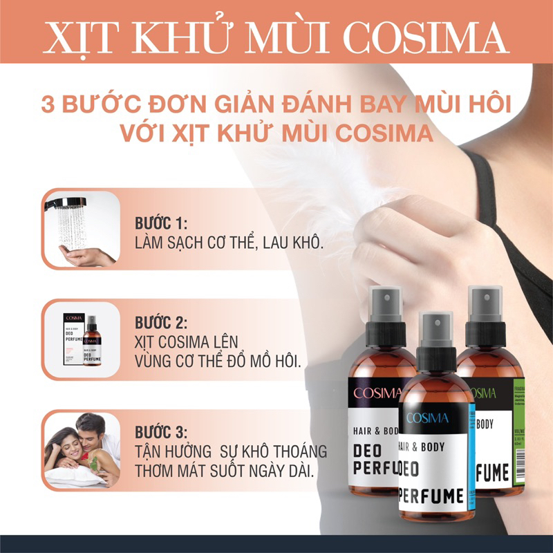 Xịt Khử Mùi Hương Nước Hoa Cosima Màu Xanh Dương