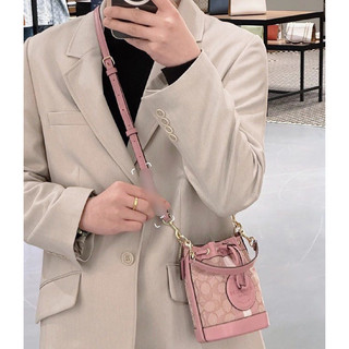 Túi C0ach Mini Dempsey Bucket da thật