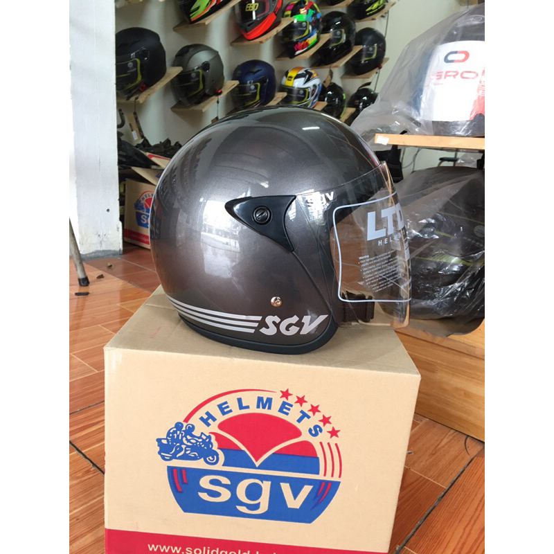 Mũ bảo hiểm SGV xám chính hãng