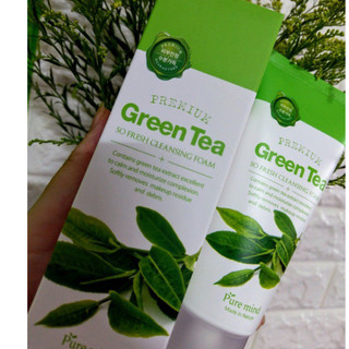 Sữa rửa mặt Pure mind Premium Green Tea Cleansing Foam 100ml