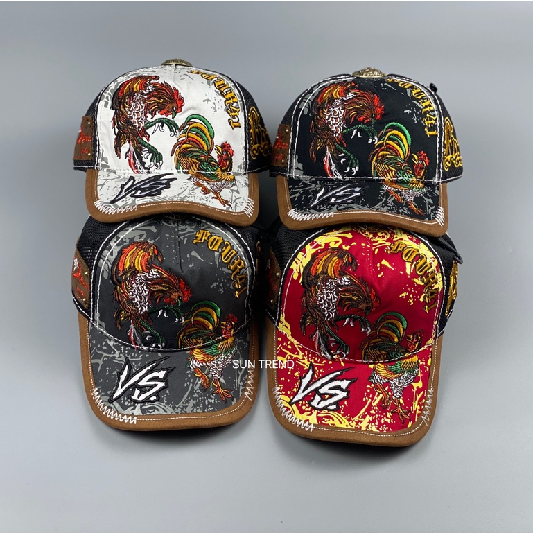 NÓN KẾT ÔNG ĐỊA  FOUR 41, MŨ LƯỠI TRAI THÊU HÌNH GÀ PHONG CÁCH MẠNH MẼ CÁ TÍNH