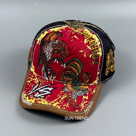 NÓN KẾT ÔNG ĐỊA  FOUR 41, MŨ LƯỠI TRAI THÊU HÌNH GÀ PHONG CÁCH MẠNH MẼ CÁ TÍNH