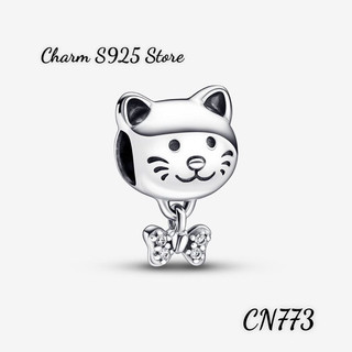 Charm pan ale con mèo bạc s925 thuần khiết hàng cao cấp