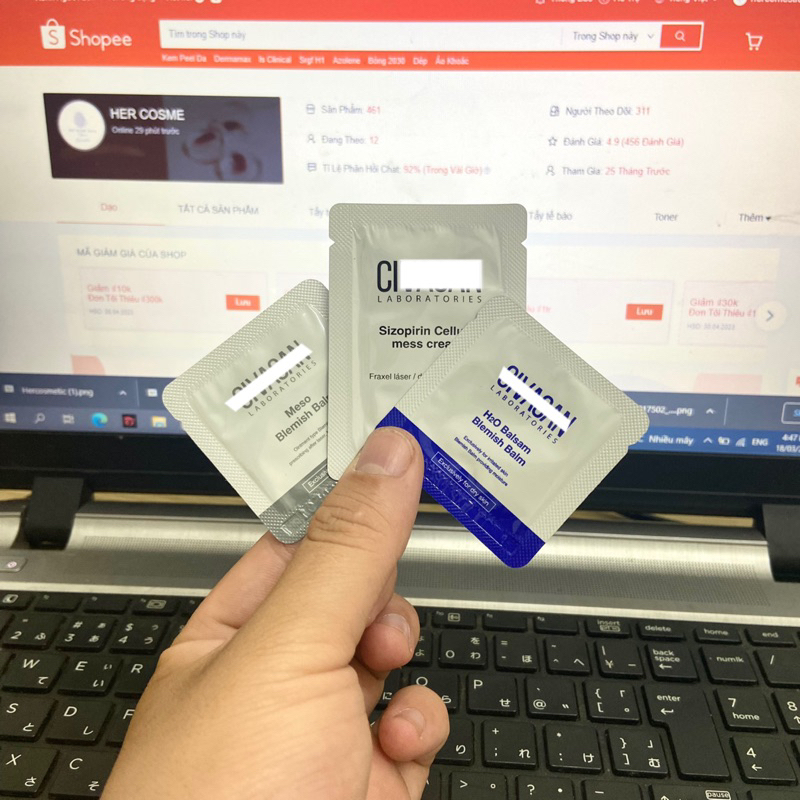 Gói dùng thử Civasan H2O, Kem mess, Kem meso 1ml