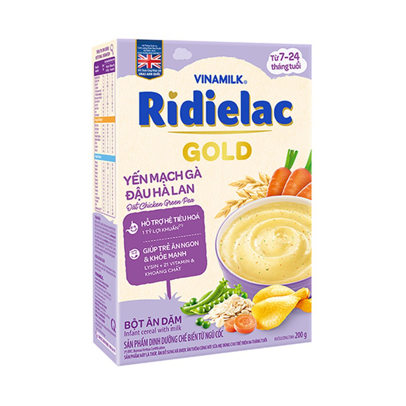 Bột ăn dặm Ridielac Gold 200g (các hương vị)