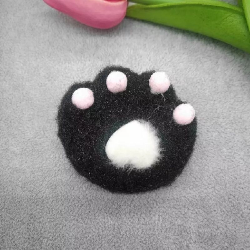 Kẹp tóc chân mèo bông mịn thời trang nhiều màu nữ tính 🌺