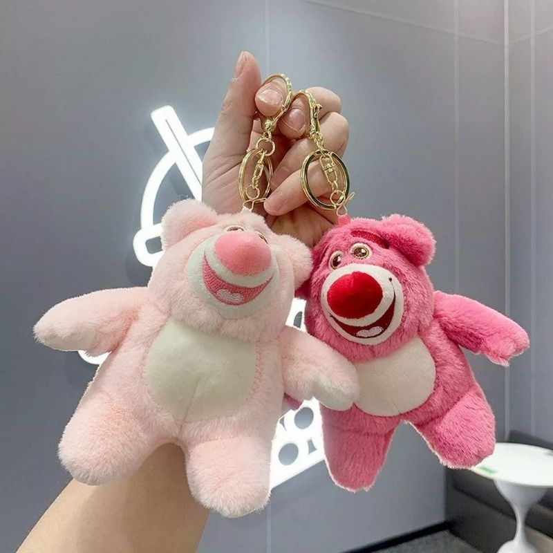 Móc Chìa Khóa Hình Gấu Dâu Bông Mềm Dễ Thương