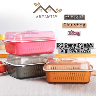 Rổ Đựng Đồ Đa Năng Nhà Bếp, Rổ Úp Bát Chén Đồ Ăn Dặm Cho Bé, Hộp Đựng Rau Củ Quả Có Nắp Kèm Hứng Nước