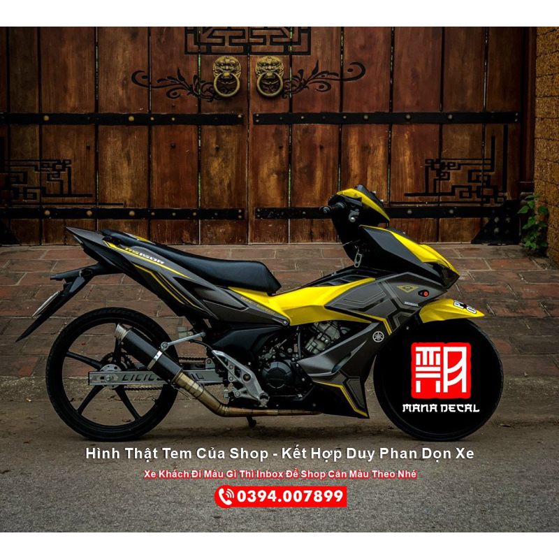 Tem rời xe winner x mẫu rs vàng xám