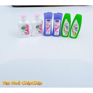 Đồ chơi mô hình búp bê, chai dầu gội mini