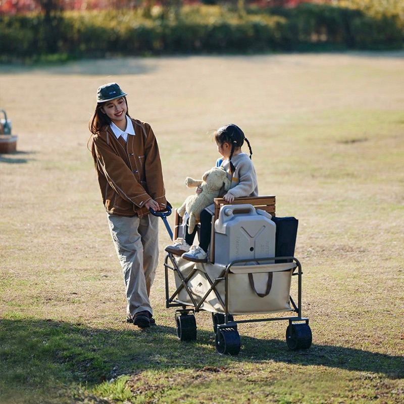 Xe kéo dã ngoại gấp gọn 90L phiên bản bánh to NatureHike NH19PJ001