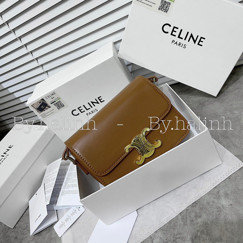 Ảnh thật ⚡️Vip Loại1⚡️ Túi Đeo Chéo Ce Lin vuông Da Mịn Full Box