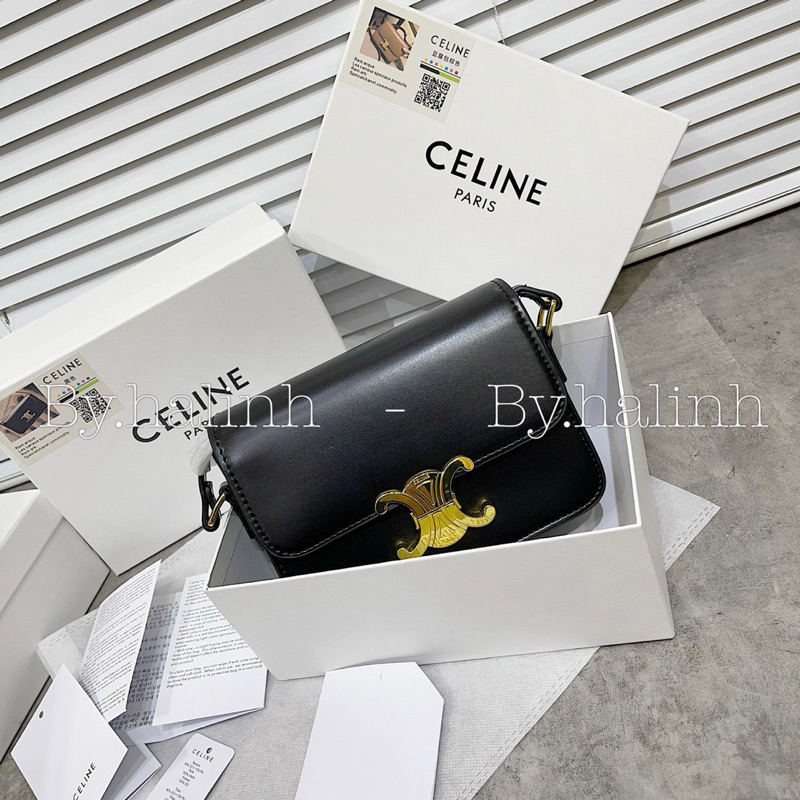 Ảnh thật ⚡️Vip Loại1⚡️ Túi Đeo Chéo Ce Lin vuông Da Mịn Full Box