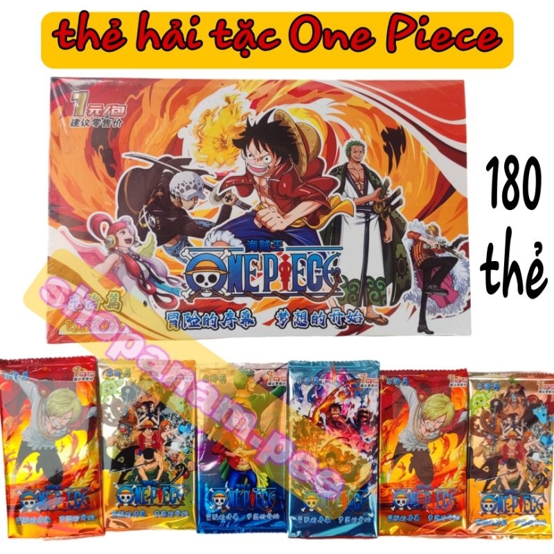 Hộp bẹt 180 thẻ bài one Piece, thẻ hải tặc Phiên bản 3