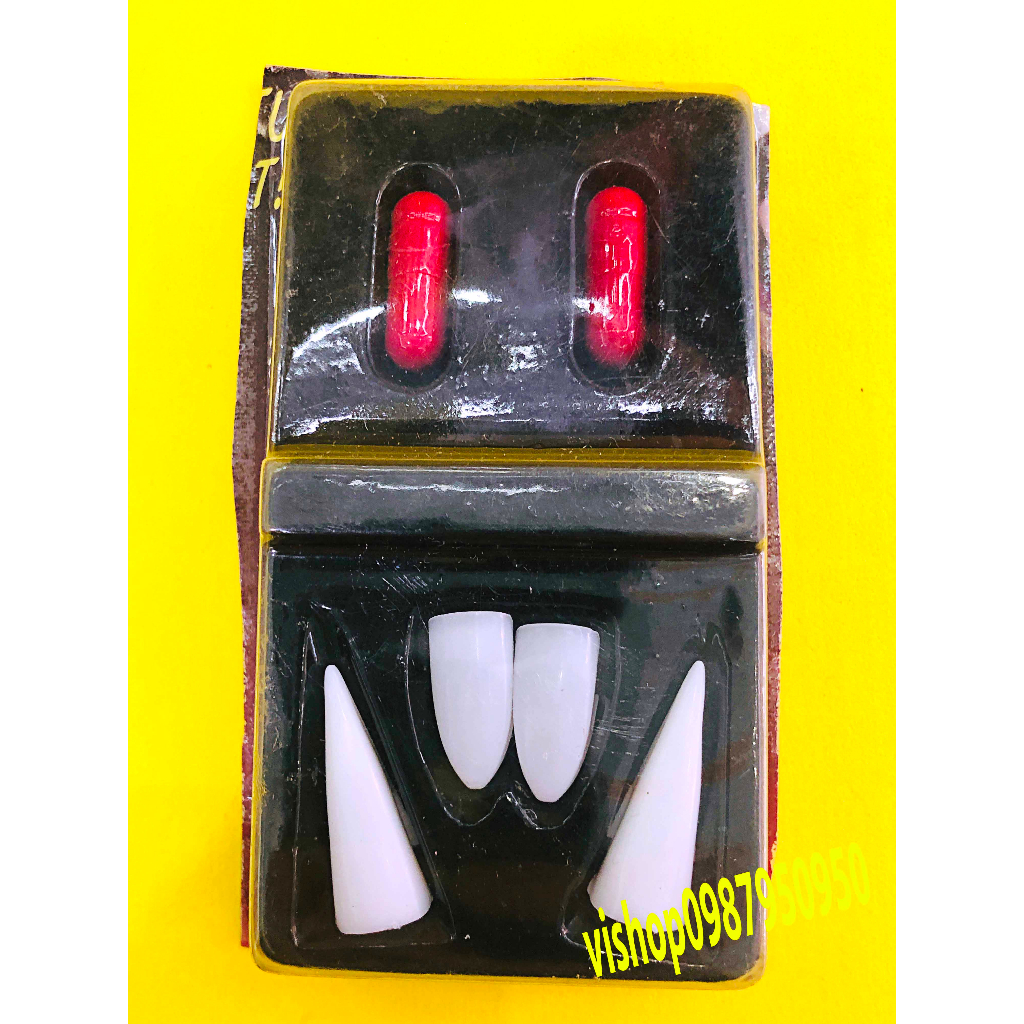 Bộ 4 Răng Nanh Giả Ma Cà Rồng Hóa Trang Halloween Mới