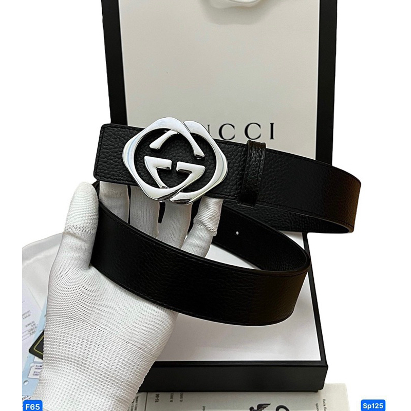 [HÀNG XỊN] Thắt Lưng Nam GC Mặt Cách Điệu, Dây Xịn Tặng Hộp Thẻ Bill