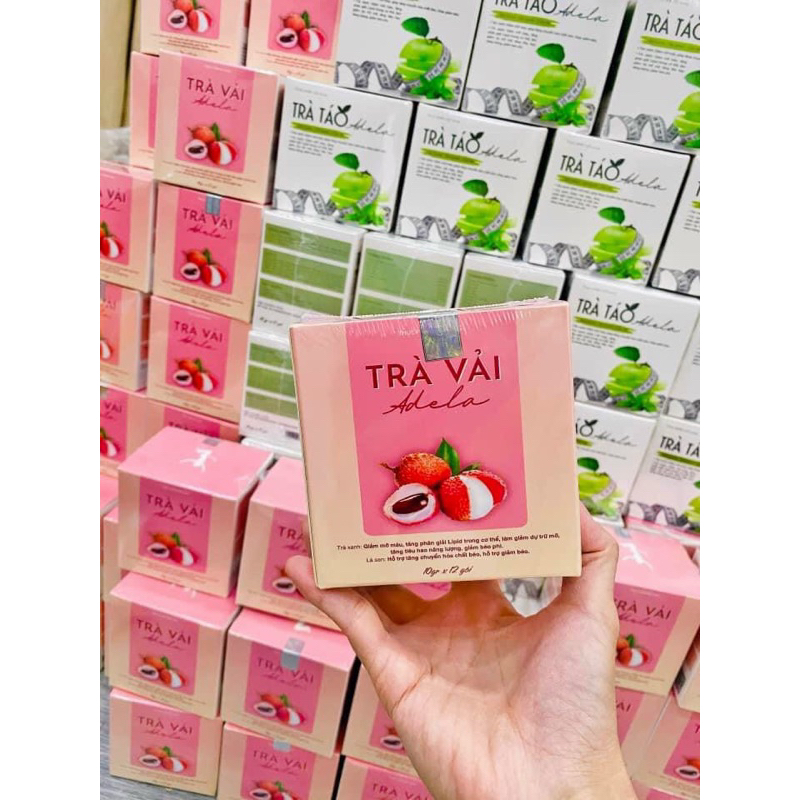 TRÀ VẢI GIẢM CÂN ADELA cải tiến thế hệ mới Kelly Detox [Tặng kèm vitamin]