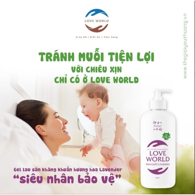 nước lau sàn ( nước lau sàn, diệt khuẩn love world 100% từ thiên nhiên an toàn cho cả bé và gd