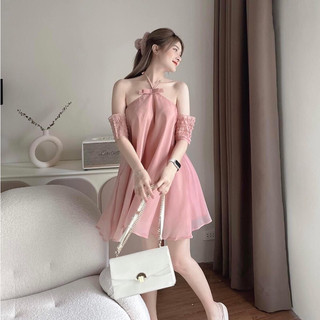 🌈BIGSIZE ĐẦM CỔ YẾM NƠ TIỂU THƯ🌈