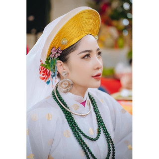 Chuỗi hạt đá - vòng cổ 3 tầng - Trang sức , phụ kiện hầu đồng