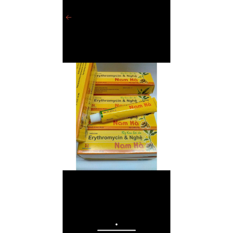 kem bôi da erythromycin&nghệ nam hà