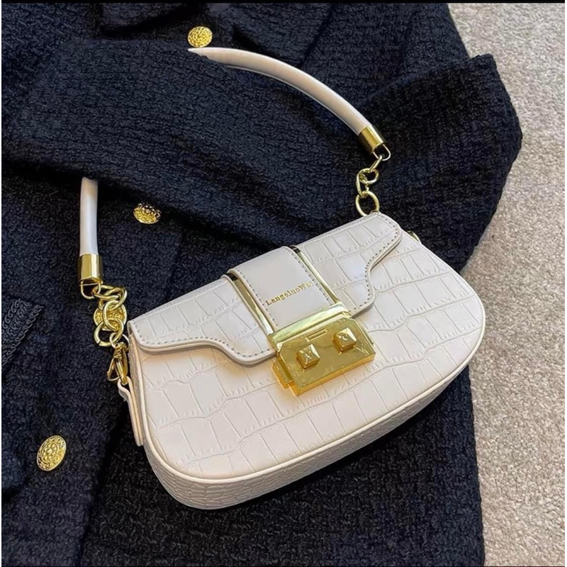 Túi Xách Nữ Túi Kẹp Nách Túi Đeo Chéo Dáng Bầu Khoá Miu Thời Trang