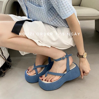 Dép Sandal xỏ ngón đế cao hack dáng siêu đẹp