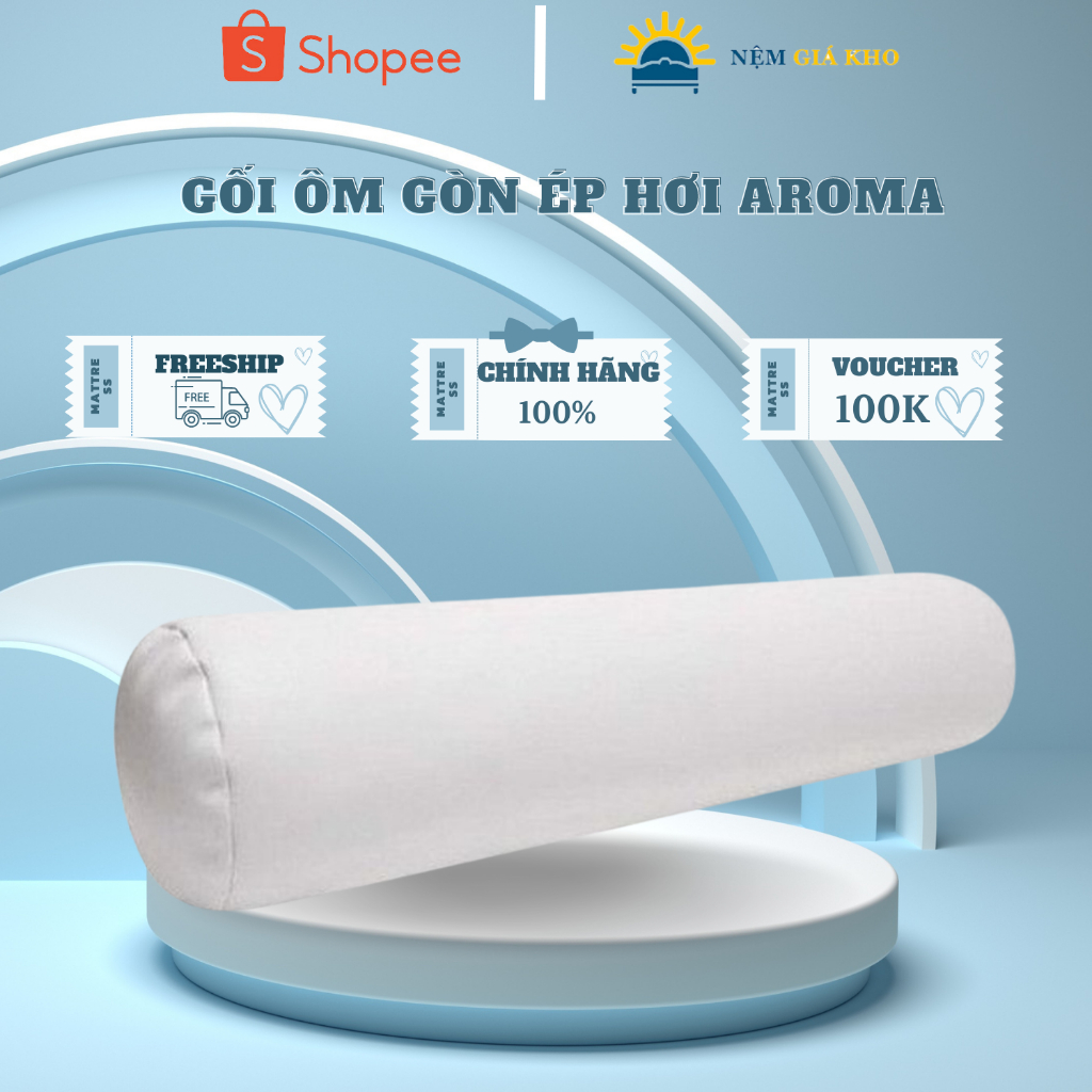 GỐI ÔM GÒN AROMA ÉP HƠI CAO CẤP 30X100cm