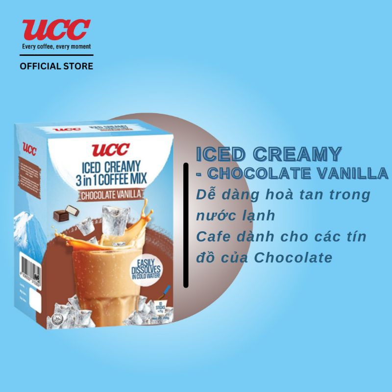 Cà phê UCC hoà tan pha lạnh 3 trong 1