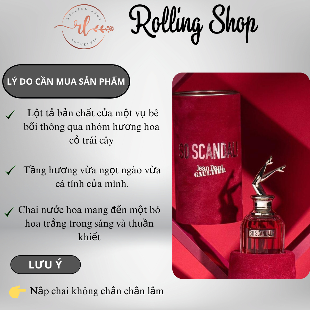 Nước Hoa Chiết Nữ Từ Pháp So Scandal EDP 10ml Thơm Lâu Quyến Rũ Sexy Lưu Hương Lâu, Sang Chảnh Quý Phái - Rolling Shop