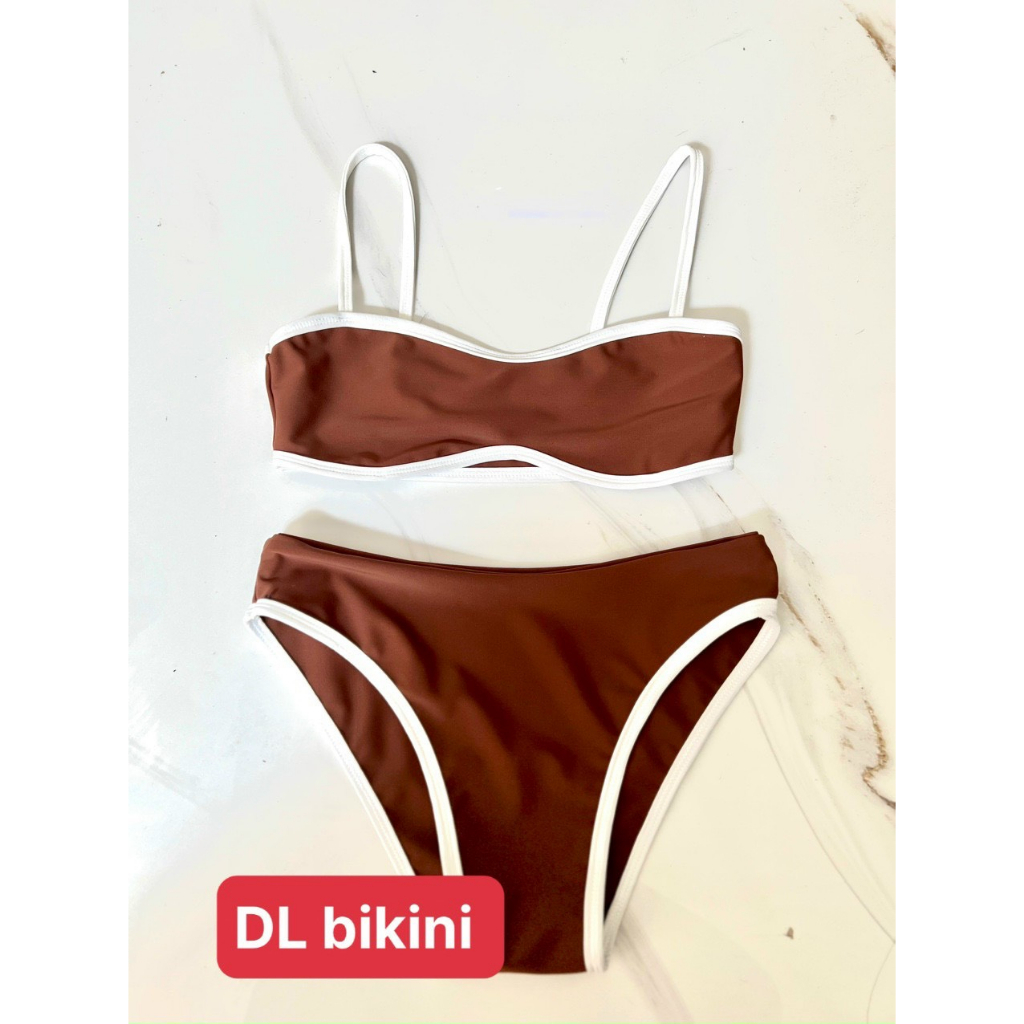 Đồng giá 79k_bikini 2 món tam giác viền trắng sexy phối đồ đi biển