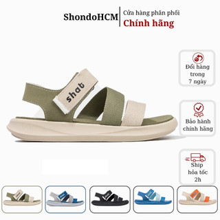 Giày sandals unisex thời trang shat s2 đế be quai be xanh rêu s2m2525