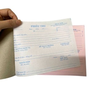PHIẾU THU KHỔ 13X19CM, KHỔ A5 (1 LIÊN/100 TỜ - 2 LIÊN/100 TỜ - 3 LIÊN/150 TỜ)