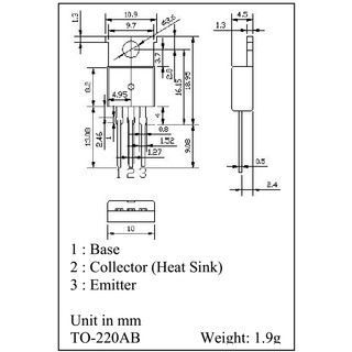 H1061 NPN Transistor 4A 100V TO220