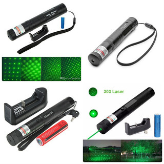 Đèn Pin Laser 303 Tia Xanh / Đỏ Siêu Sáng Cao Cấp