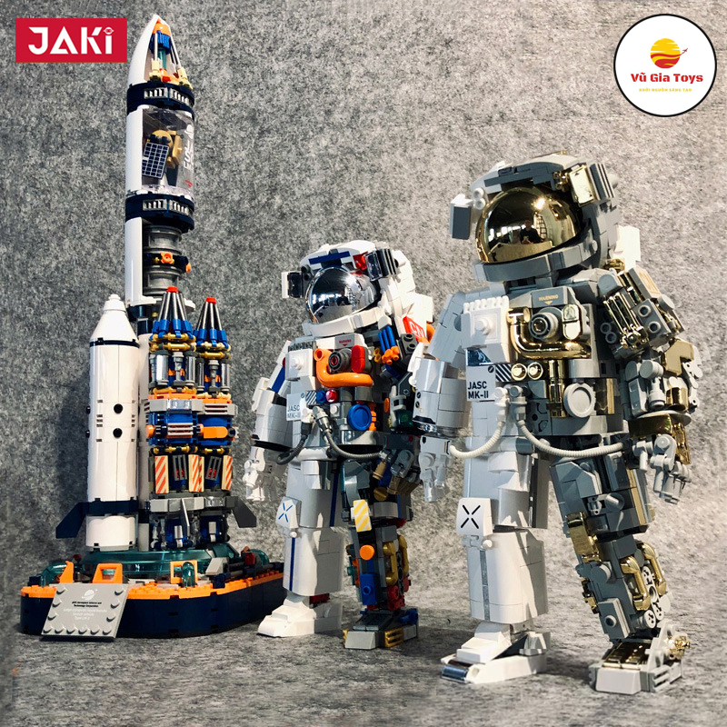 Đồ Chơi Lắp Ráp Kiểu LEGO Mô Hình Tàu Con Thoi, Phi Hành Gia Dawn Astronaut JAKI 8501 Với 800+ Mảnh Ghép Chi Tiết
